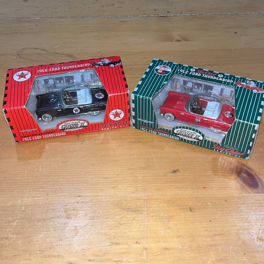Texaco GearBox collectible 2  1956 Ford Thunderbirds